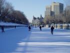 During the winter, the Rideau Canal becomes the world's largest skating rink.